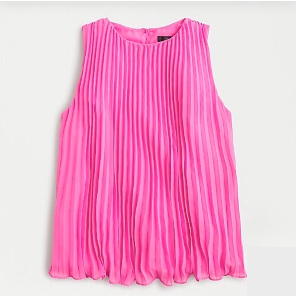 JCrew Pink Pleated Top